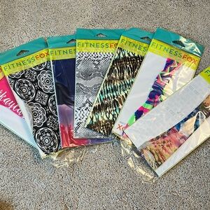 Lot of 7 Fitness Fox headbands